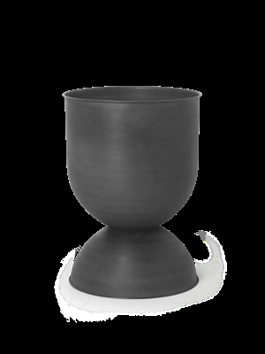 ferm Living - Hourglass Pot - Medium - Sortnet Metal